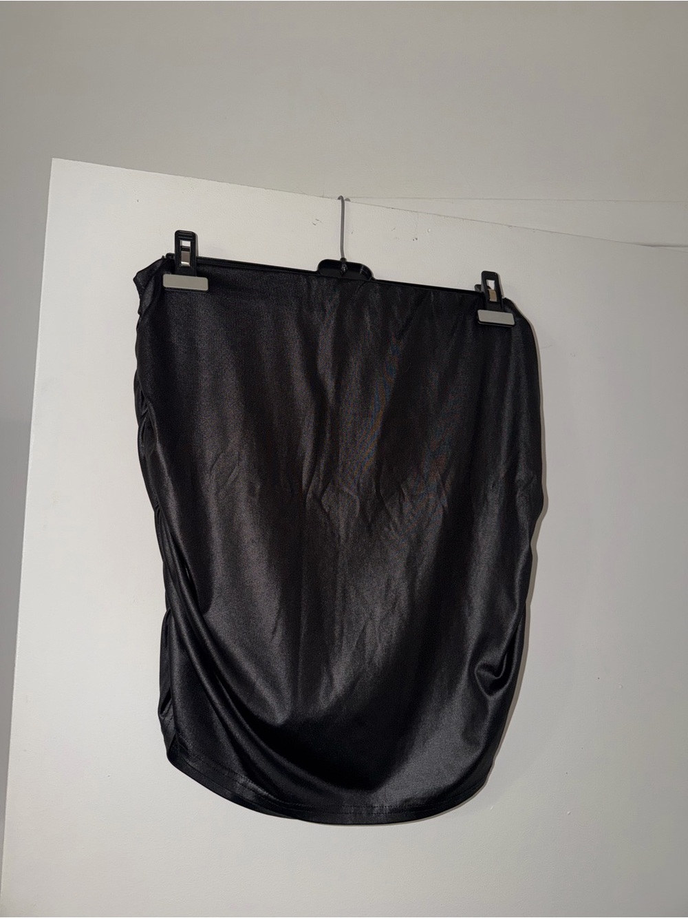 PrettyLittleThing Black Mini Faux Leather Skirt